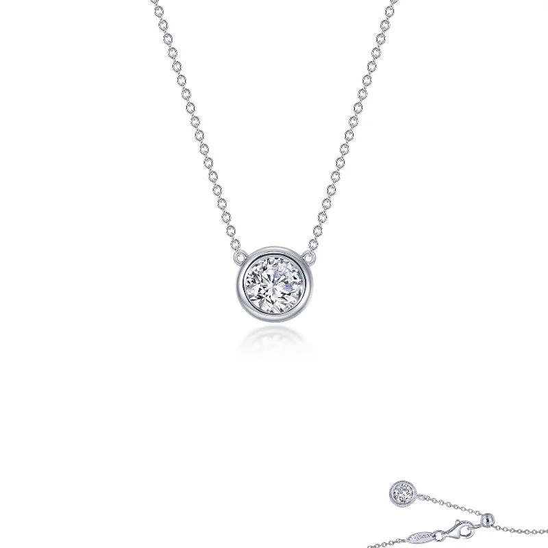 Thin silk necklaces-Lafonn Classic Round Diamond Necklace N0290CLP16