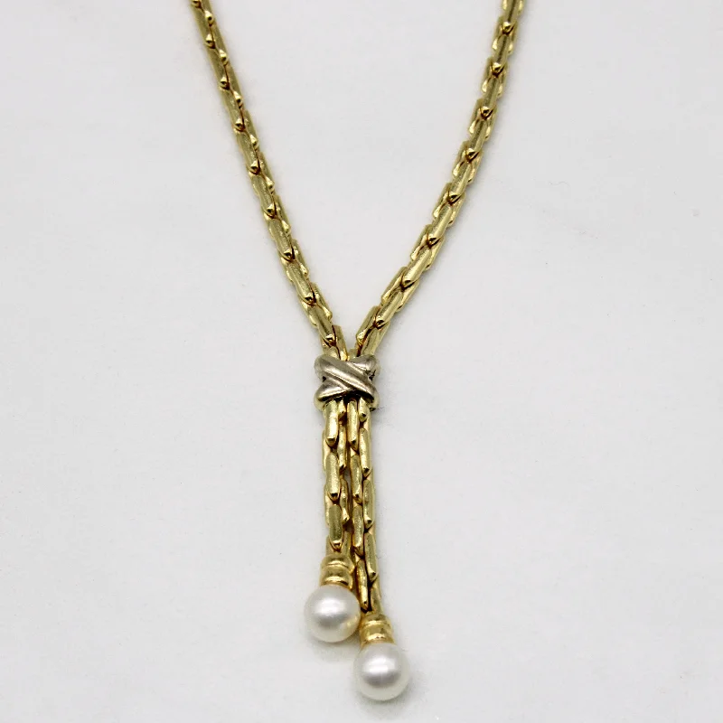 Retro photo necklaces-Pearl Drop Necklace | 18" |