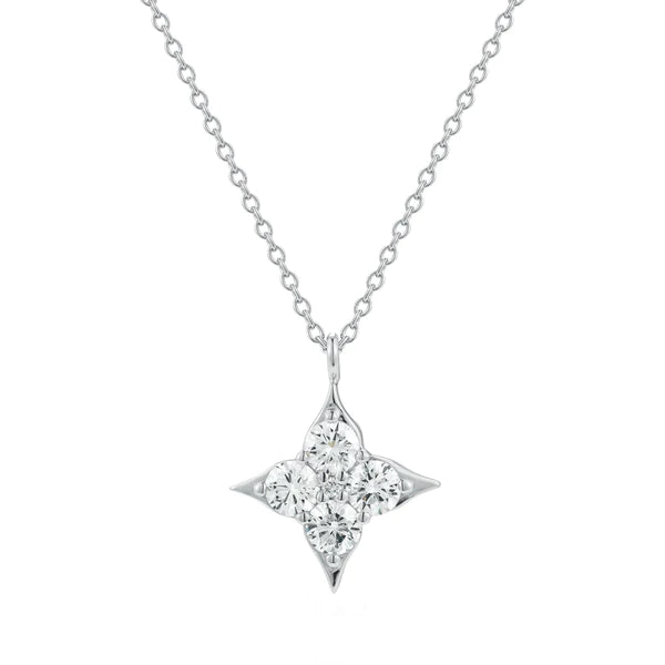 Celestial sign necklaces-Oriana Diamond Star Necklace