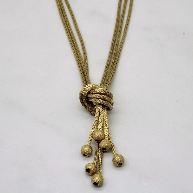 Wide link necklaces-14k Yellow Gold Knot Necklace | 18" |