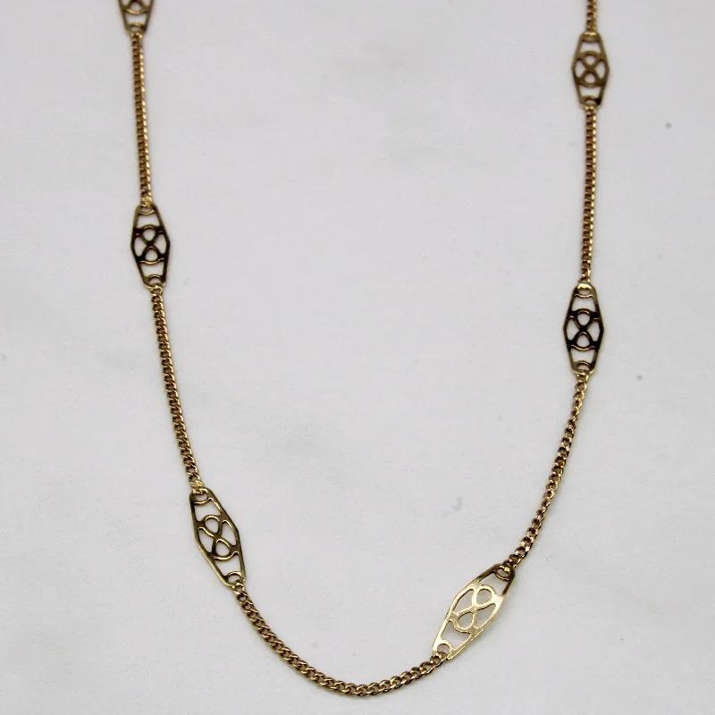 Quartz stone necklaces-10k Yellow Gold Necklace | 14" |