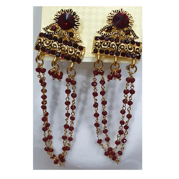 Fine cord earrings-Traditional Marriage Party Bridal Earring Bold Large and Heavy Eye Catching