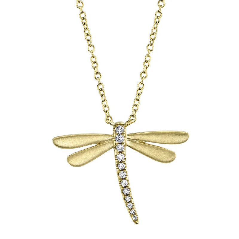 Nova star necklaces-0.08CT DIAMOND DRAGONFLY NECKLACE