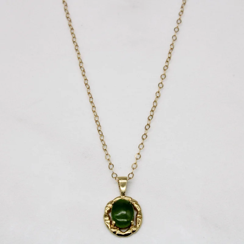 Etched disc necklaces-Serpentine Pendant & Necklace | 0.50ct | 16" |