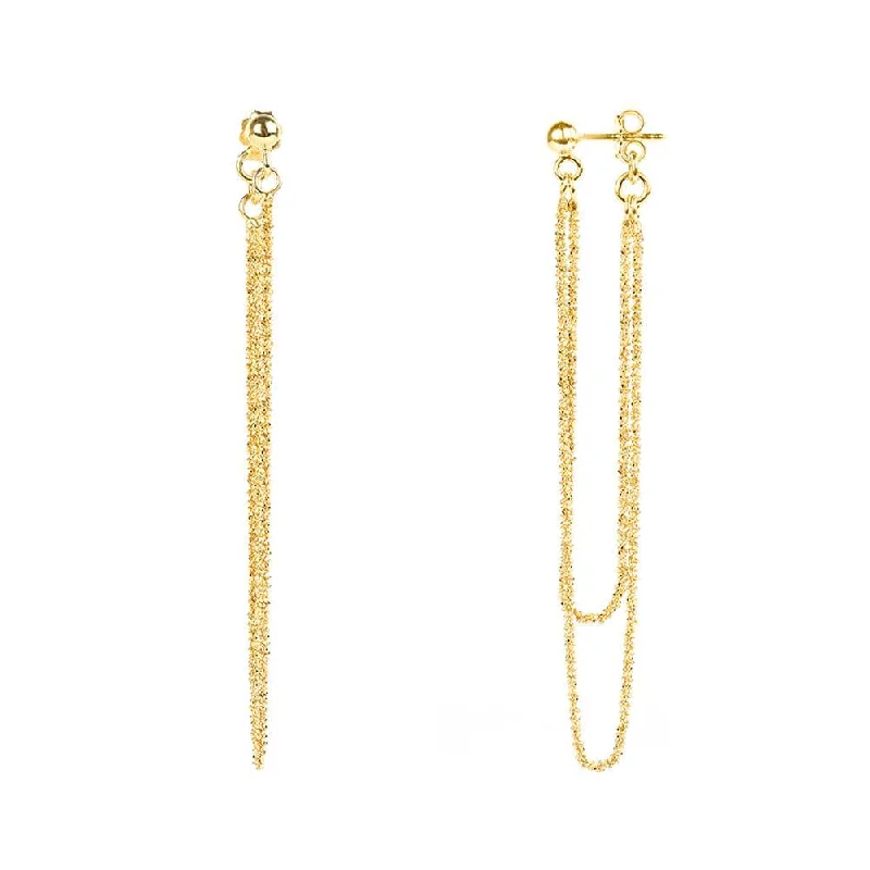 Wide dangle earrings-Yellow Gold Rio Earrings