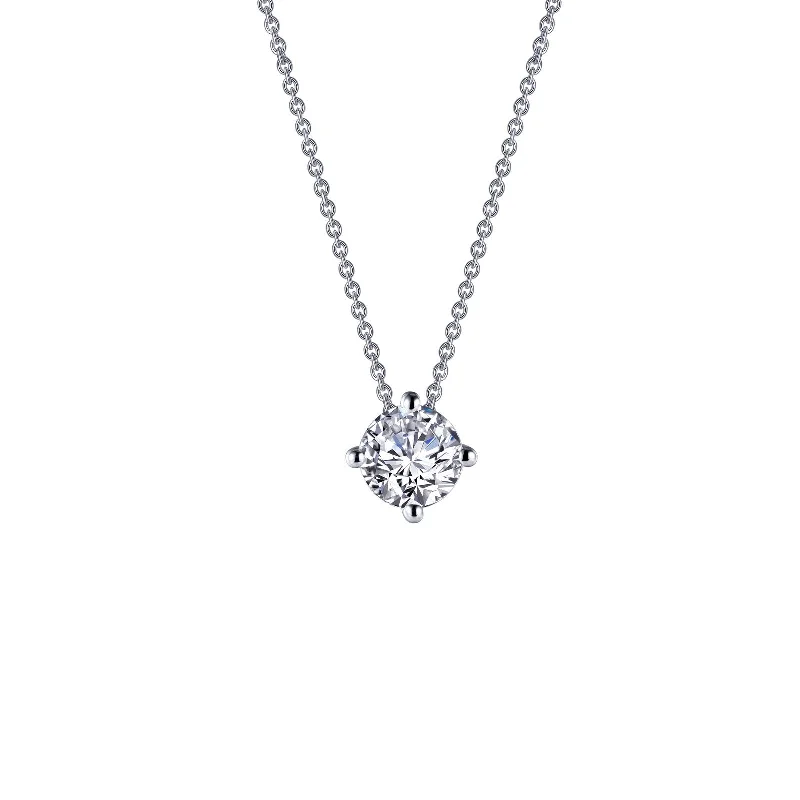 Gatsby necklaces-Lafonn Classic Round Diamond Necklace N0174CLP20