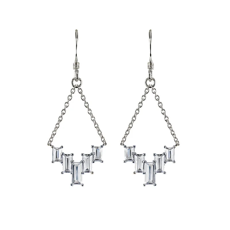 Thin silk earrings-Silver Wish Earrings