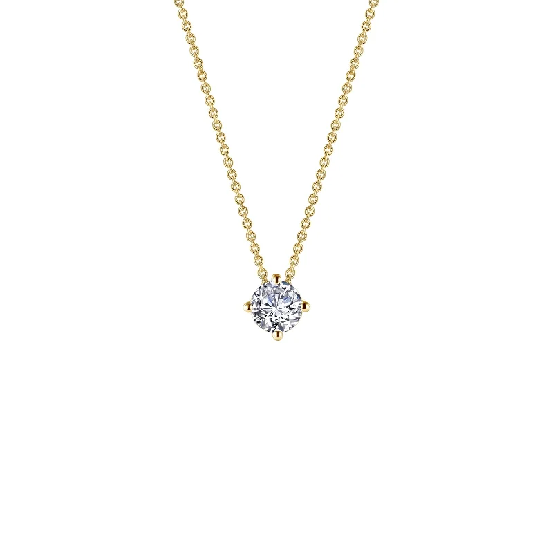 Neat-line necklaces-Lafonn Classic Round Diamond Necklace N0172CLG20