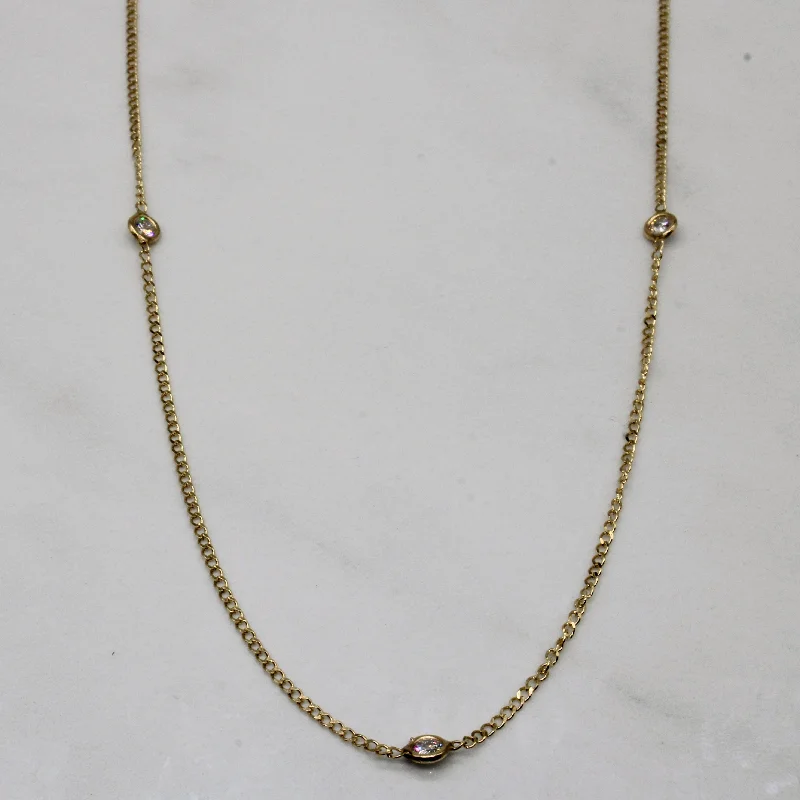 Sapphire gem necklaces-Diamond Necklace | 0.60ctw | 24" |