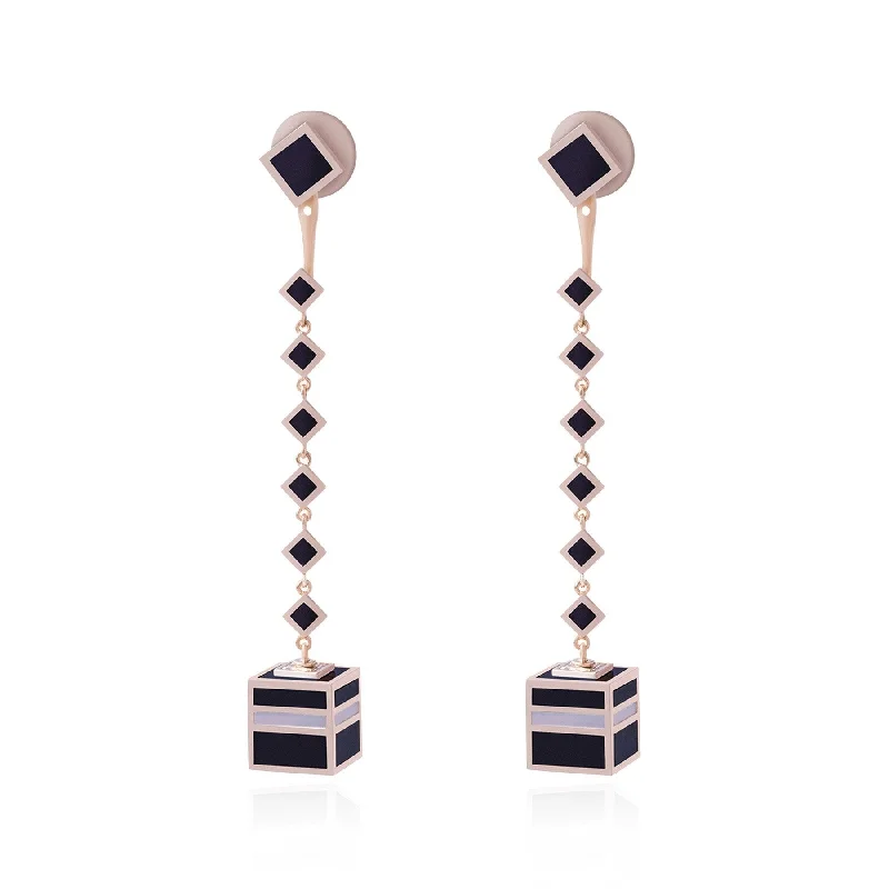 Wide ring earrings-KAABA LONG EARRINGS