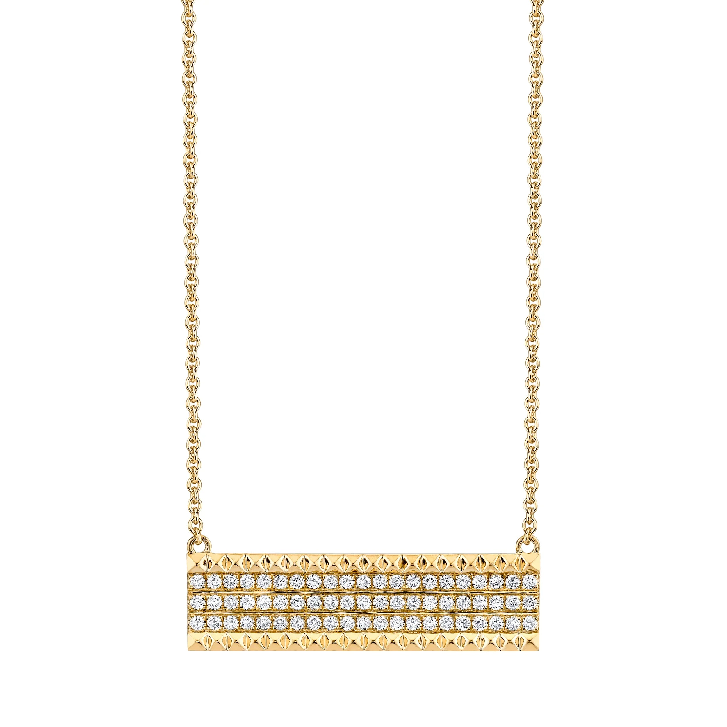 Layered metal necklaces-Tetra Bar Necklace CN396