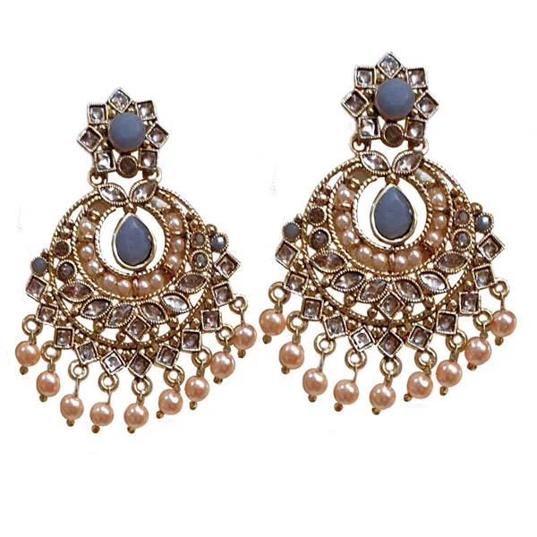 Sleek drop earrings-Traditional Marriage Party Bridal Earring Bold Large and Heavy Eye Catching