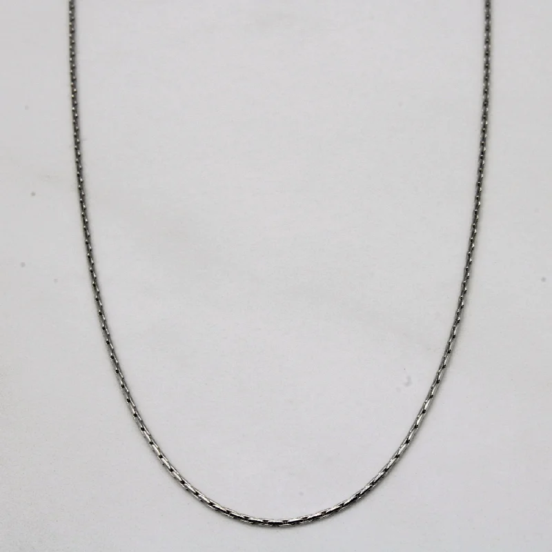 Flat knot necklaces-10k White Gold Necklace | 20" |