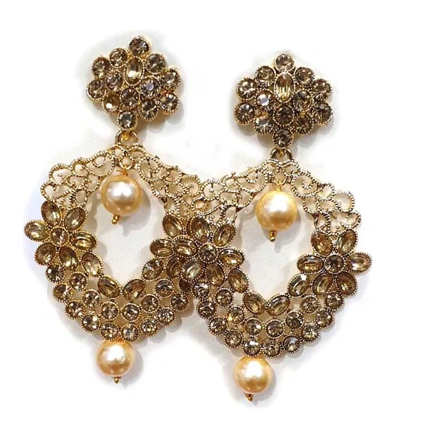 Thin bead earrings-Traditional Marriage Party Bridal Earring Bold Large and Heavy Eye Catching