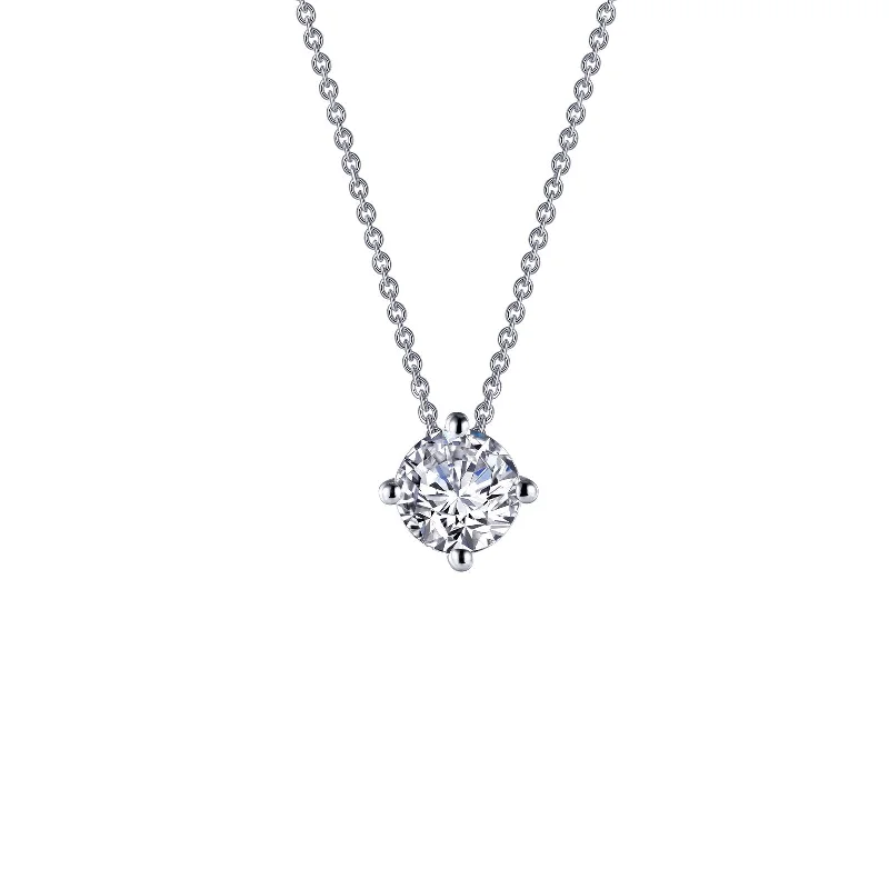 Hovering gem necklaces-Lafonn Classic Round Diamond Necklace N0175CLP20