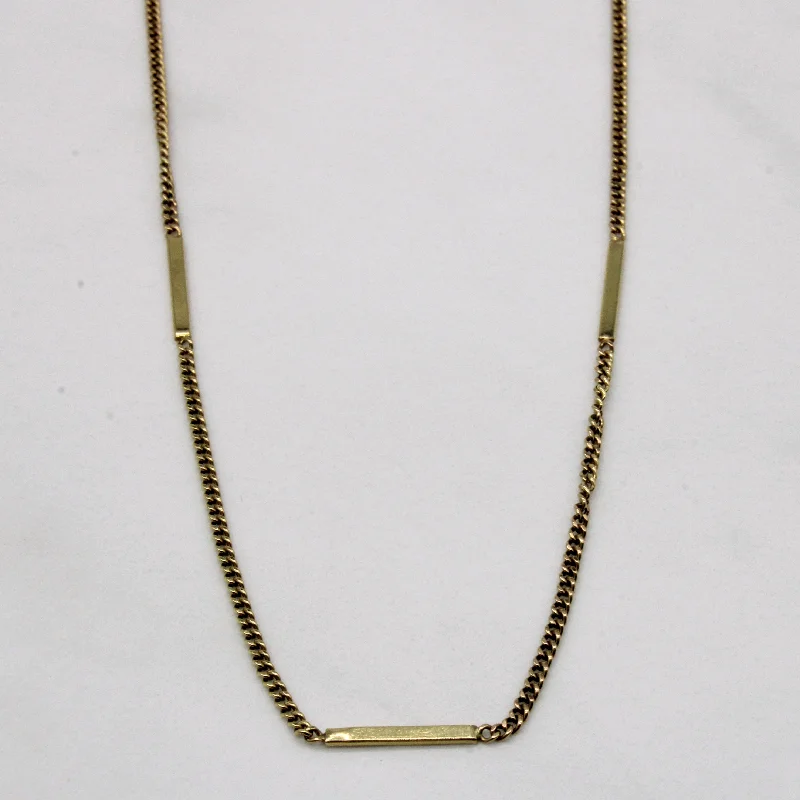 Topaz necklaces-10k Yellow Gold Bar Link Necklace | 24" |