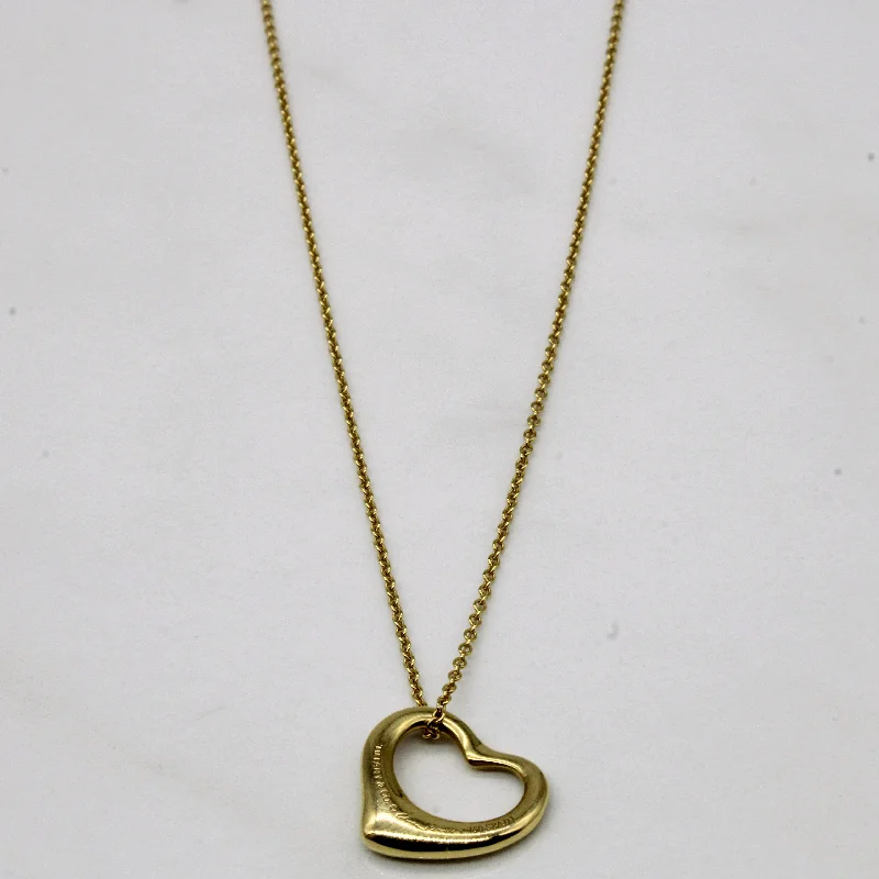 Tide wave necklaces-Tiffany & Co' Elsa Peretti Heart Necklace | 16" |