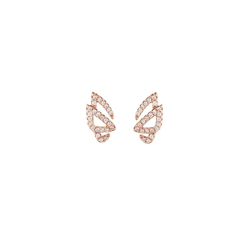 Sleek hoop earrings-Rose Gold Unmasked Studs