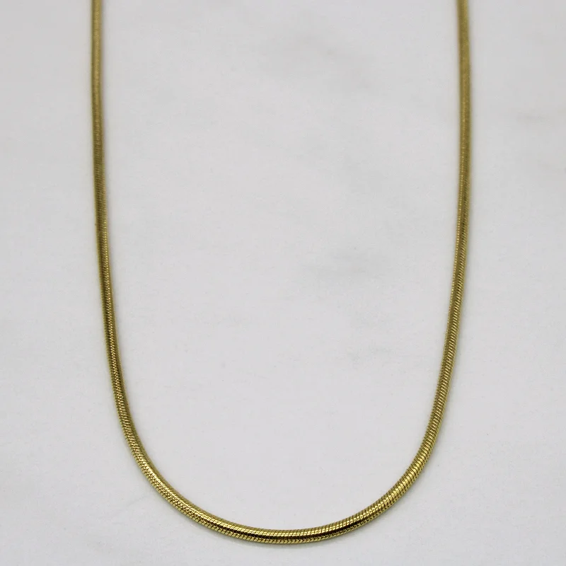 Clear bead necklaces-14k Yellow Gold Necklace | 16" |