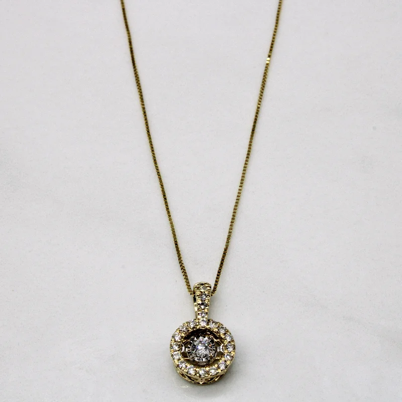 Strong clasp necklaces-Diamond Wreath Pendant Necklace | 0.25ctw | 18" |