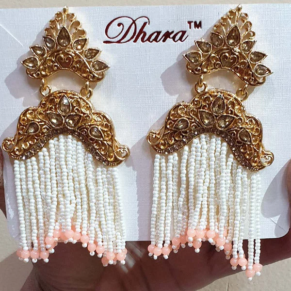 Dual-side earrings-Traditional Marriage Party Bridal Earring Bold Large and Heavy Eye Catching