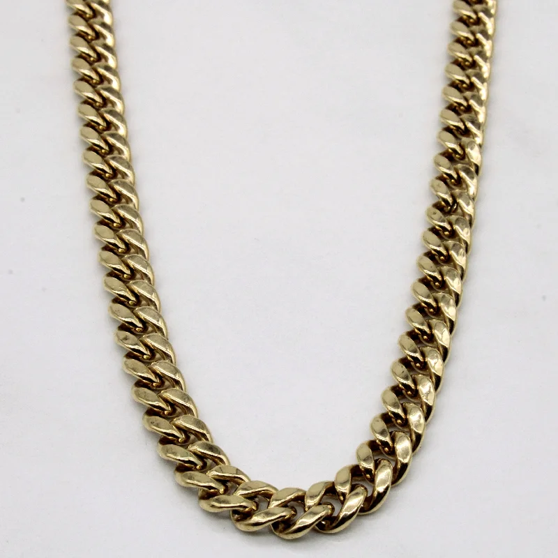 Stacked chain necklaces-10k Yellow Gold Curb Link Necklace | 20" |