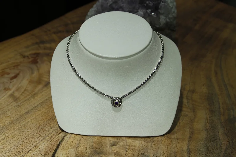 Vine weave necklaces-David Yurman Amethyst Necklace