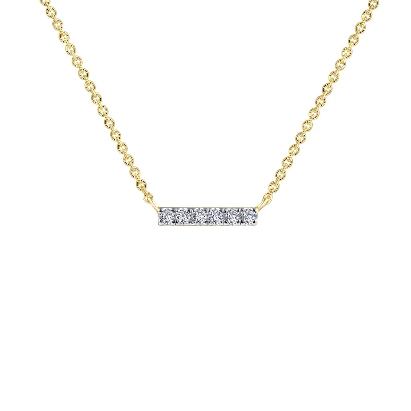 Dual birthstone necklaces-Lafonn Classic Diamond Necklace N0096CLT18