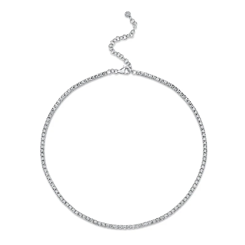 Wide link necklaces-2.49CT DIAMOND NECKLACE