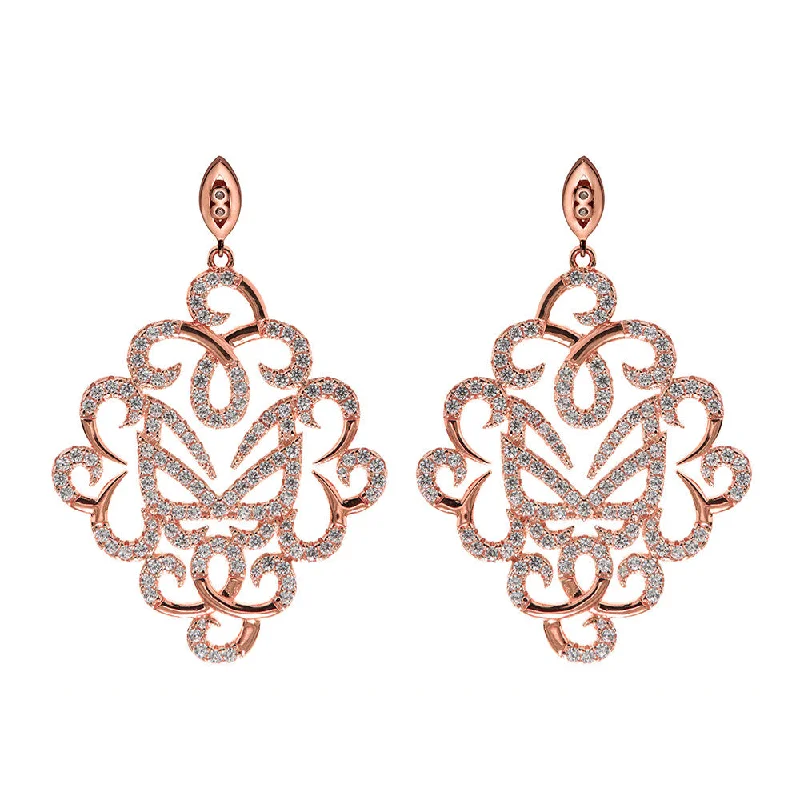 Worn coin earrings-Rose Gold Fancy Earrings