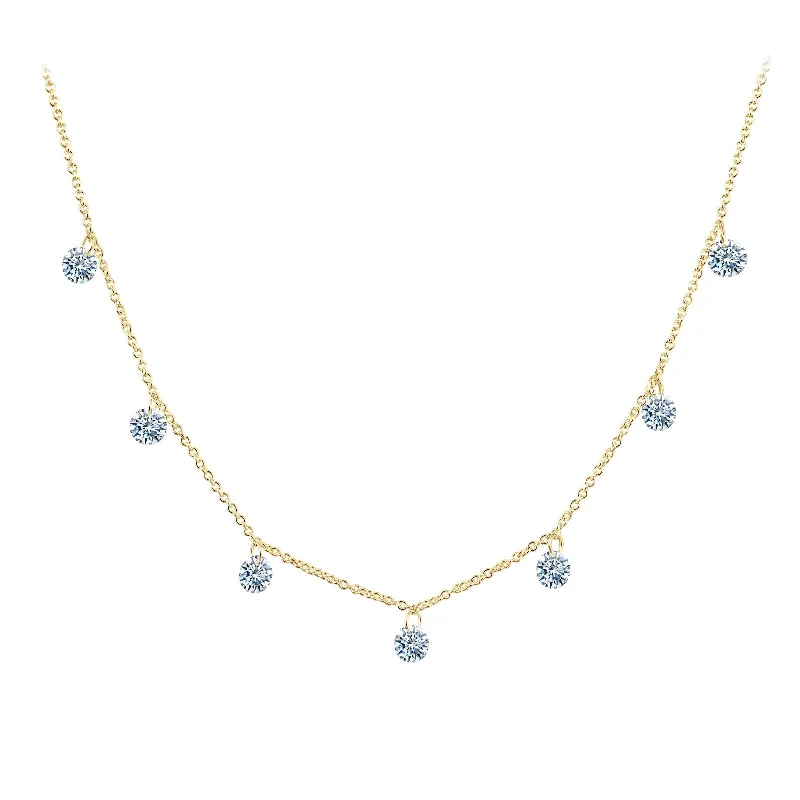 Cord tassel necklaces-Lafonn Lassaire In Motion Diamond Necklace N0074CLG17