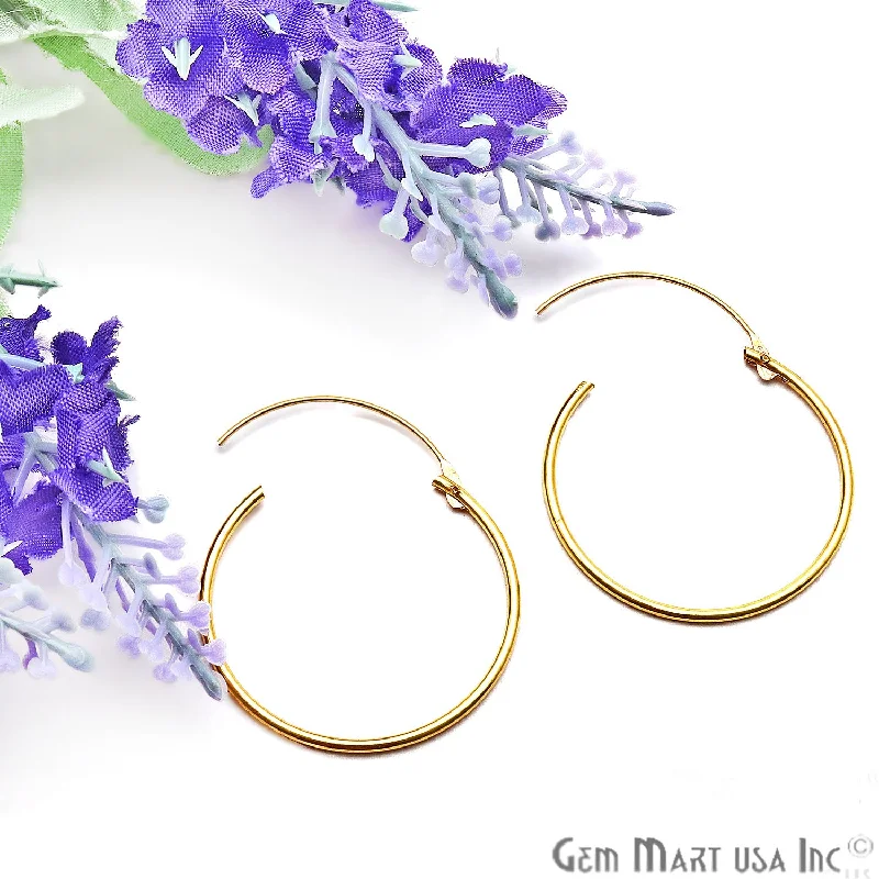 Wide ring earrings-DIY Gold Plated Wire Finding Hoop Earring (Pick Hoop Size)