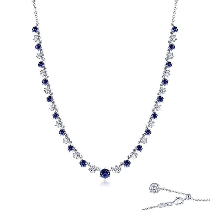 Gatsby necklaces-Lafonn Kaleidoscope Sapphire Necklace SYN025SP16