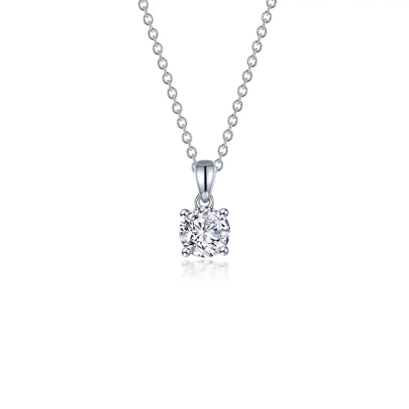 Bright crystal necklaces-Lafonn Classic Round Diamond Necklace N0304CLP20