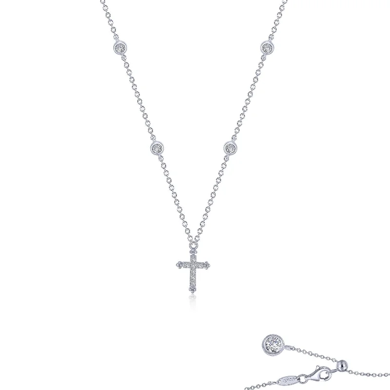 Cultured pearl necklaces-Lafonn Classic Diamond Necklace N0222CLP20