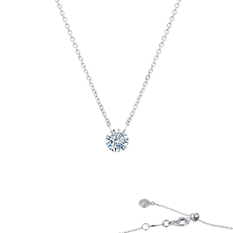 Bloom design necklaces-Lafonn Lassaire In Motion Round Diamond Necklace N0089CLP18