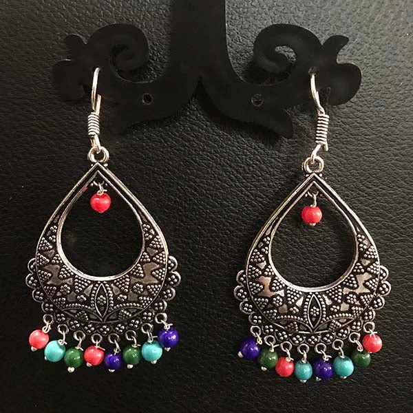 Curved drop earrings-Oxidized Designer Earrings Sold by per pair Pack