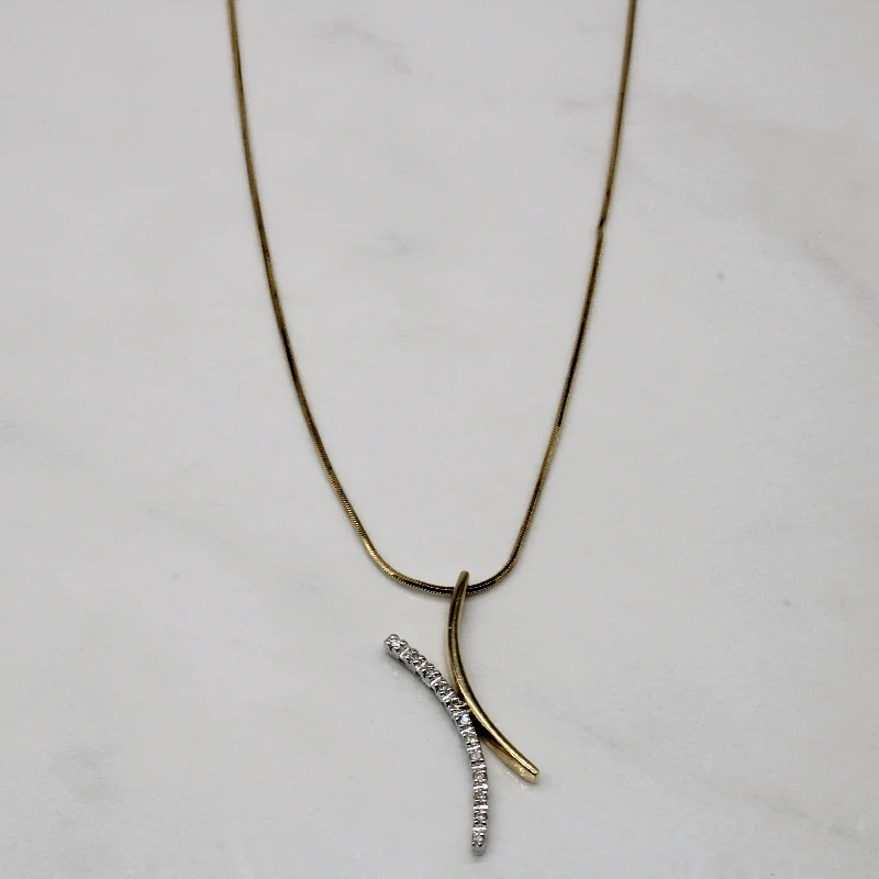 Multi-link necklaces-Diamond Pendant Necklace | 0.08ctw | 20" |