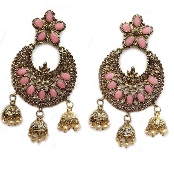 Swirl shape earrings-Traditional Marriage Party Bridal Earring Bold Large and Heavy Eye Catching