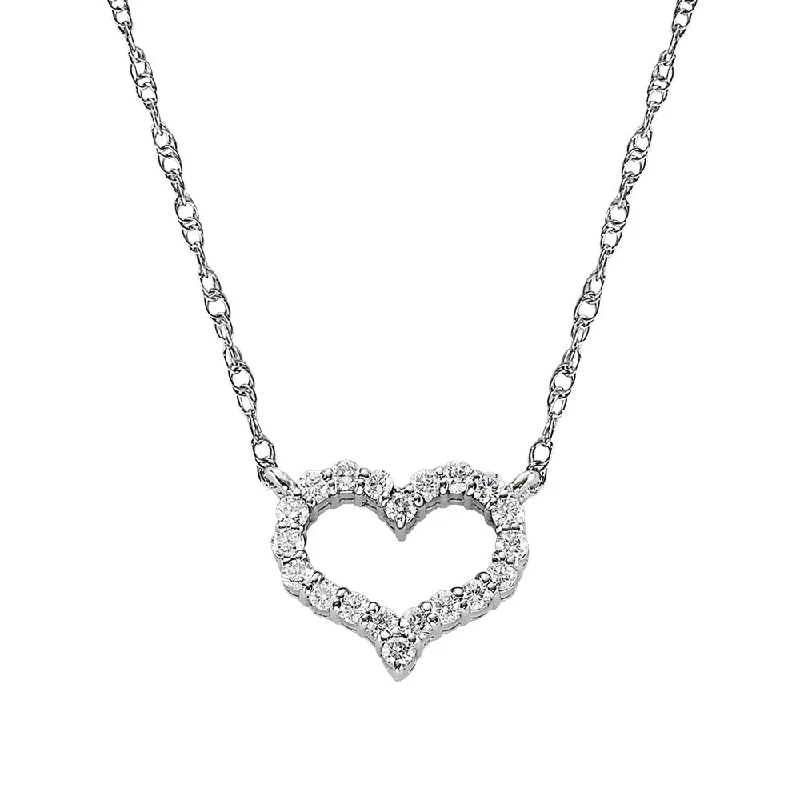 Oval drop necklaces-Diamond Heart Layering Necklace