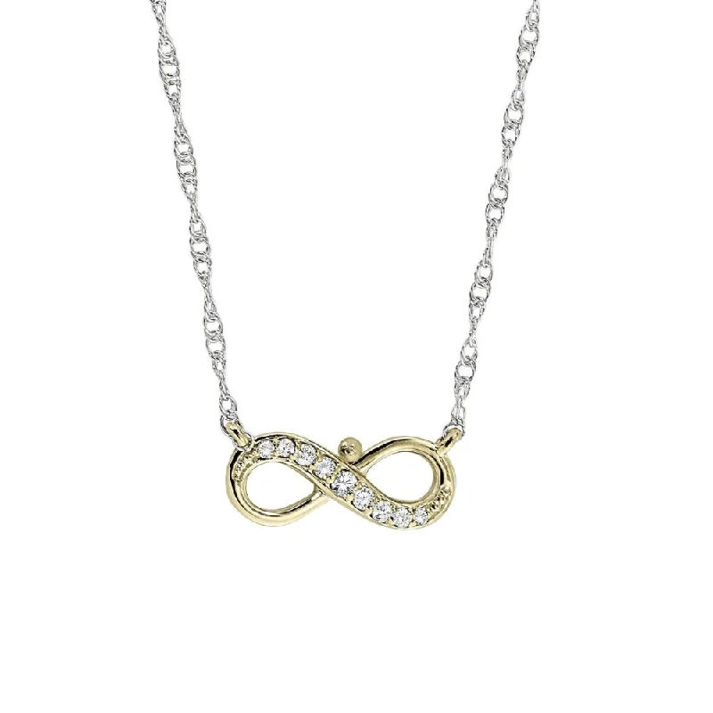 Pure stone necklaces-Diamond Infinity Symbol Necklace