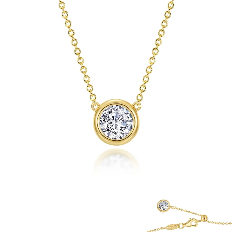 Bear charm necklaces-Lafonn Classic Round Diamond Necklace N0295CLG16