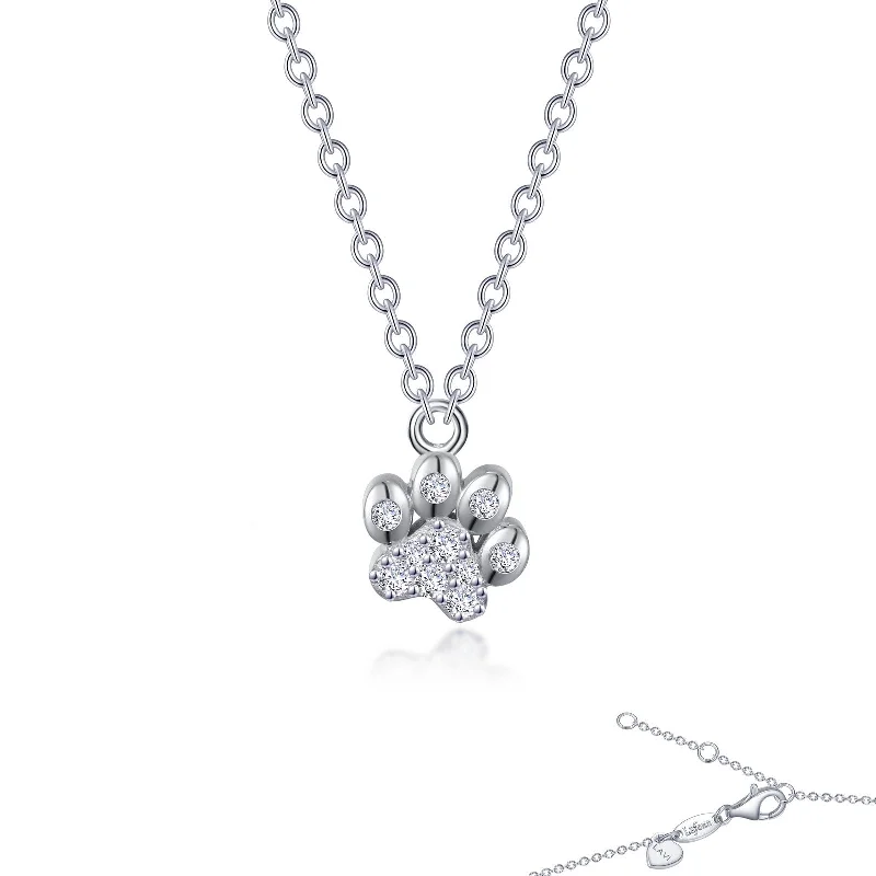 Neat-line necklaces-Lafonn Precious Paws Diamond Necklace LV014CLP20