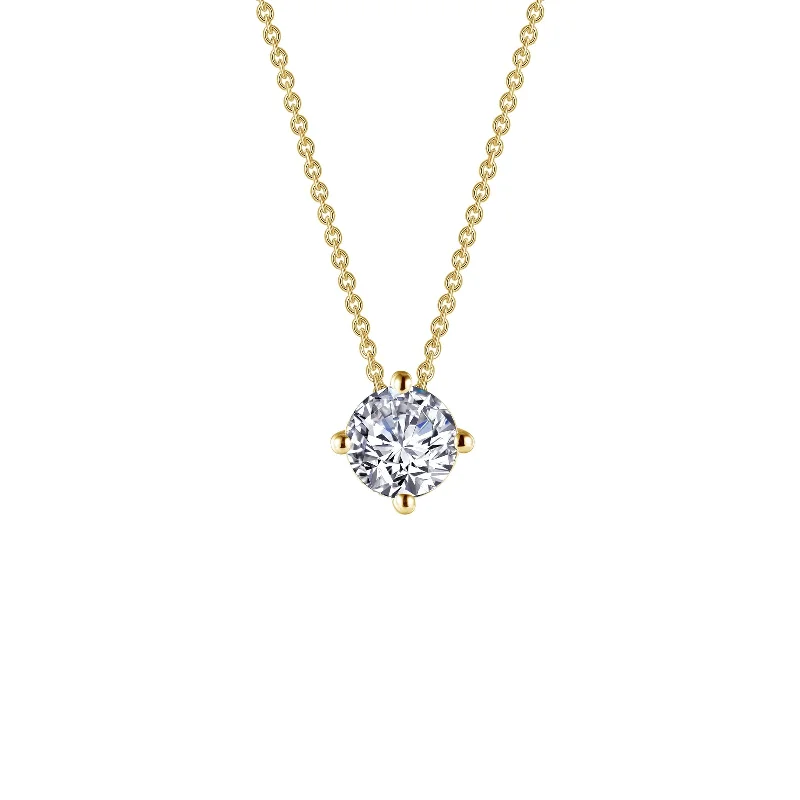 Clear bead necklaces-Lafonn Classic Round Diamond Necklace N0175CLG20