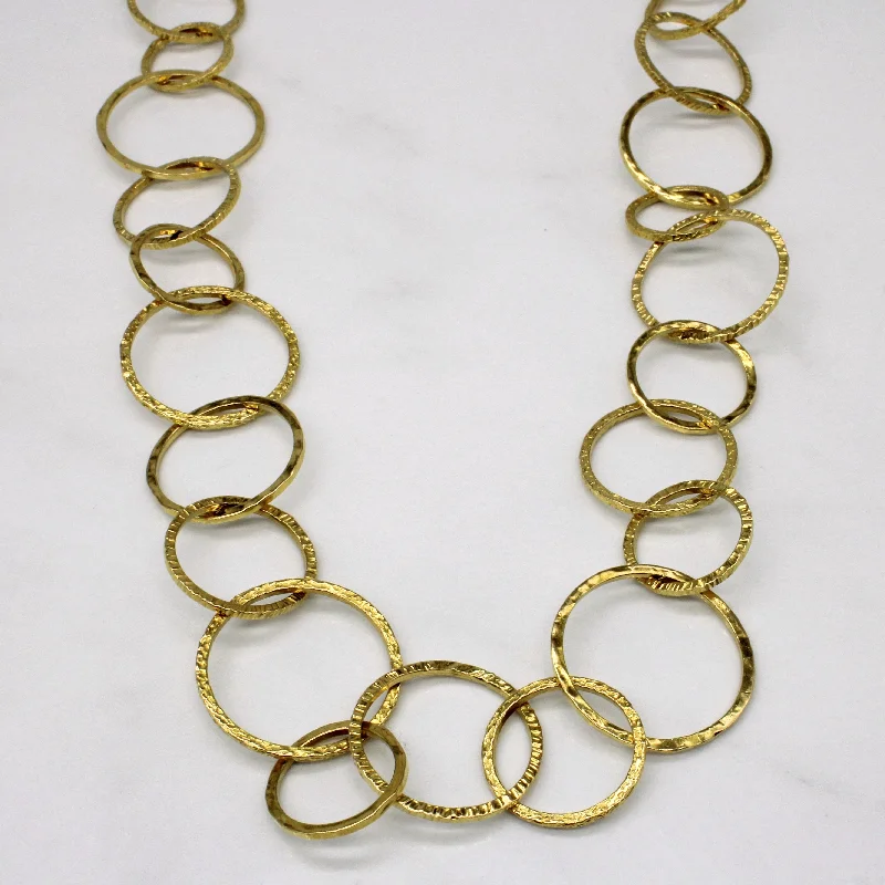 Petite charm necklaces-18k Yellow Gold Circle Link Necklace | 30" |