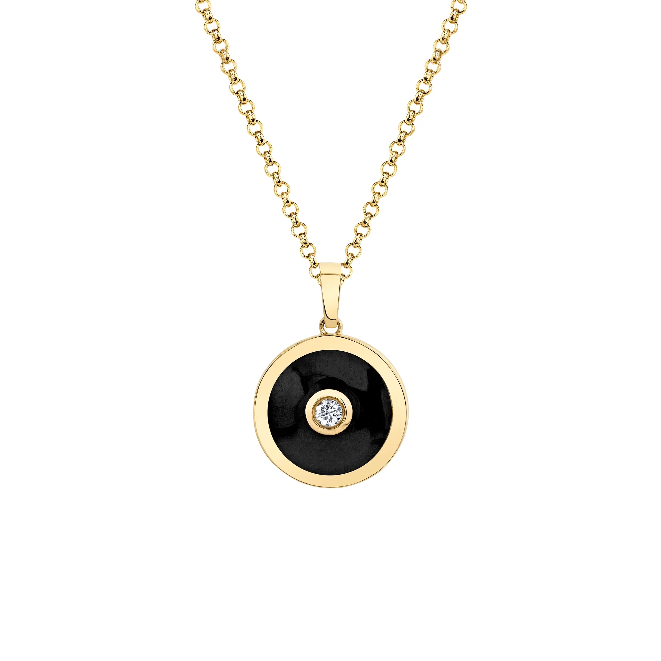 Flat knot necklaces-Chroma Bullseye Pendant P488