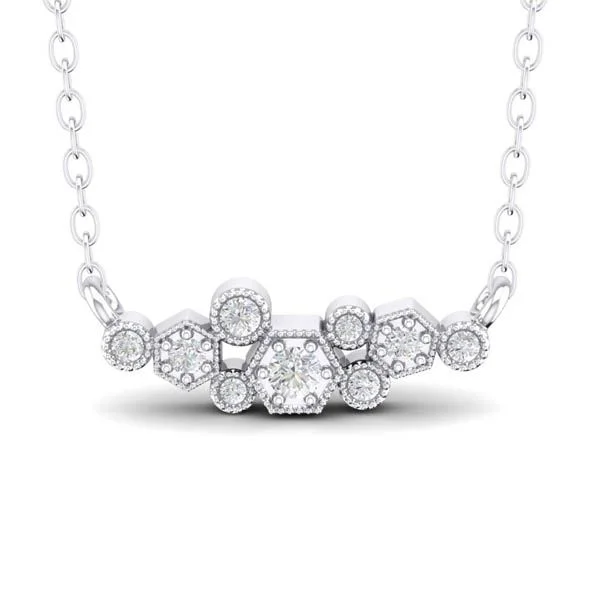 Flat knot necklaces-Diamond Necklace