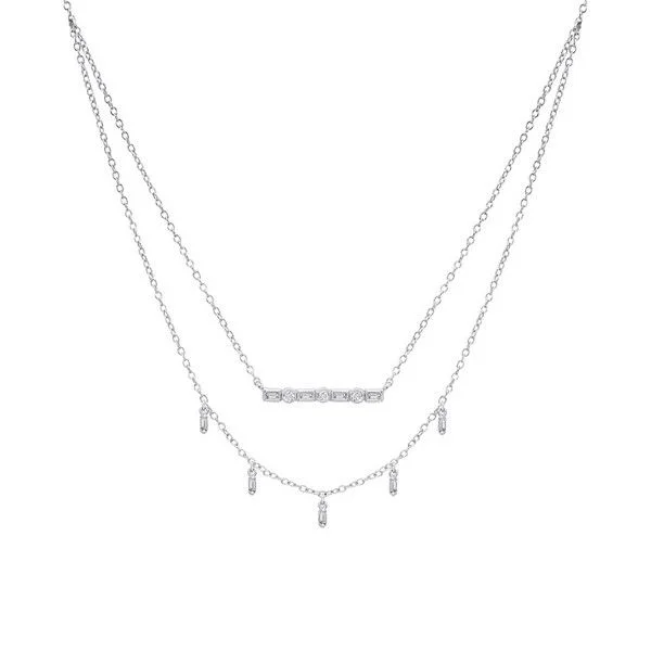 Petite charm necklaces-Diamond Necklace