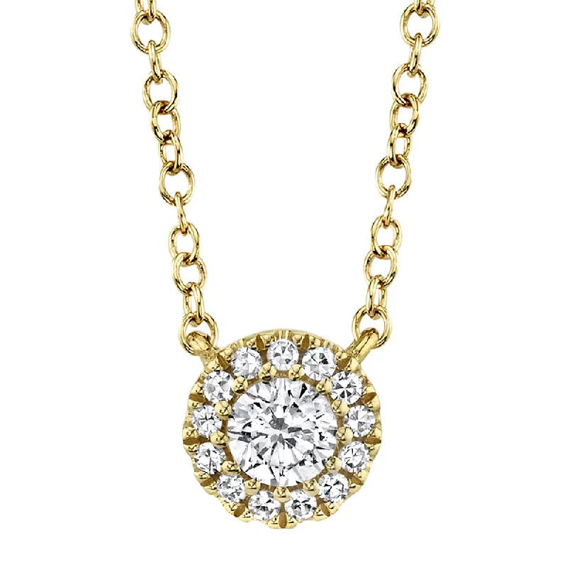 Tie-style necklaces-0.14CT DIAMOND NECKLACE