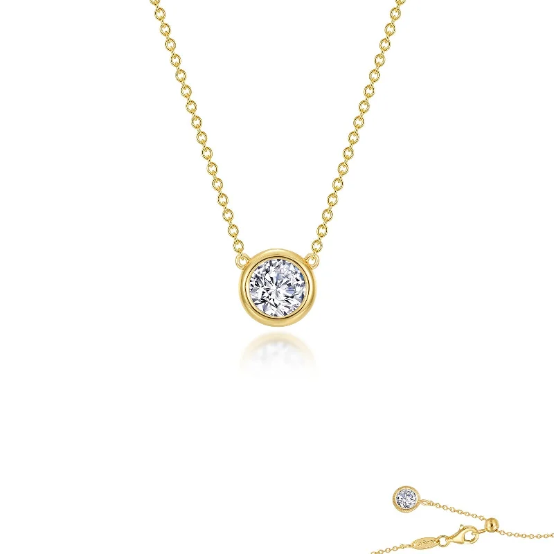 Petite charm necklaces-Lafonn Classic Round Diamond Necklace N0290CLG16